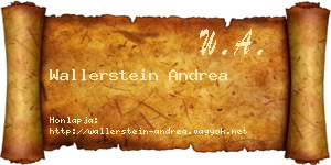 Wallerstein Andrea névjegykártya