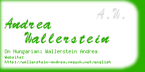 andrea wallerstein business card